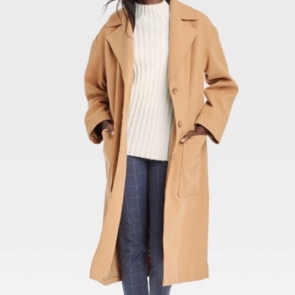 a new day Camel Trench Coat